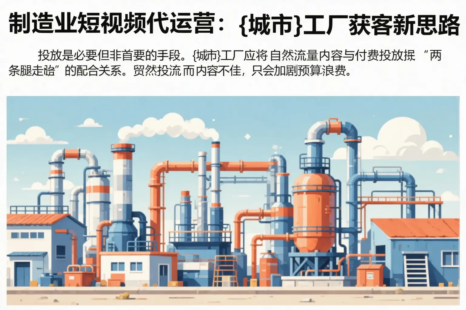 制造业短视频代运营:路桥工厂获客新思路